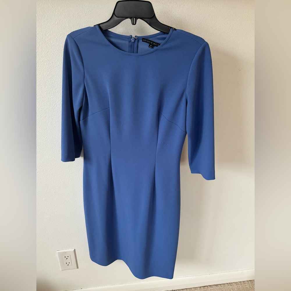 ANTONIO MELANI Blue Long Sleeve Dress Size 4